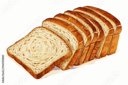 Comfort in Crumb bread isolated watercolor vector illustration svg