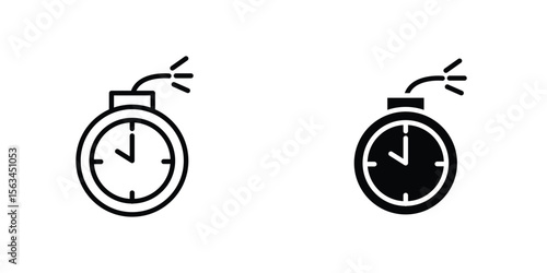Deadline icon symbol logo graphic design element. EPS10