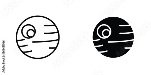 Death star icon symbol logo graphic design element. EPS10