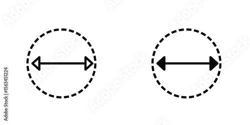 Diameter icon symbol logo graphic design element. EPS10