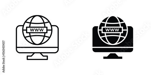 Domain icon symbol logo graphic design element. EPS10