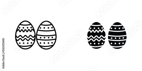 Easter eggs icon symbol logo graphic design element. EPS10