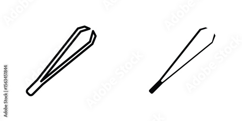 Eyebrow tweezers icon symbol logo graphic design element. EPS10