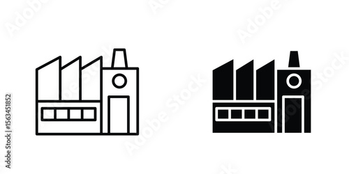 Factory icon symbol logo graphic design element. EPS10