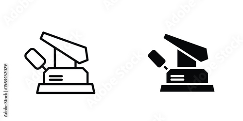 Floor sanding machine icon symbol logo graphic design element. EPS10