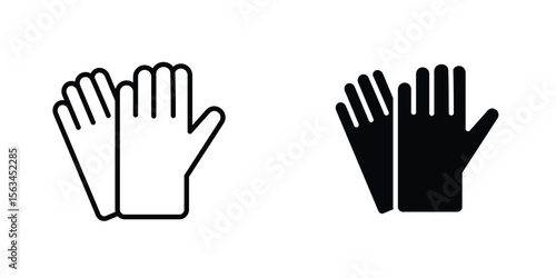 Gloves icon symbol logo graphic design element. EPS10