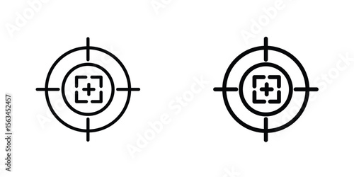 Gun target icon symbol logo graphic design element. EPS10