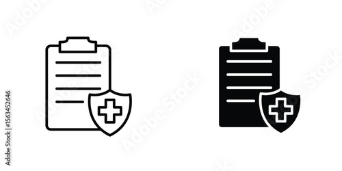 Health insurance icon symbol logo graphic design element. EPS10