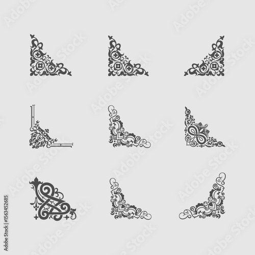 Ornaments Icon New Design Black And White