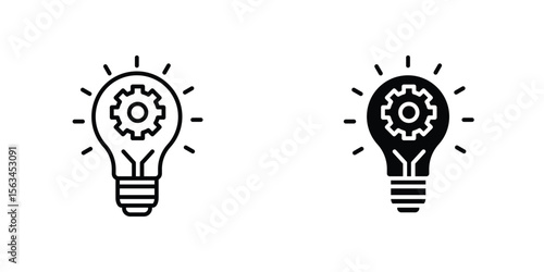 Implementation icon symbol logo graphic design element. EPS10