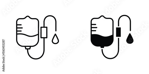 Intravenous icon symbol logo graphic design element. EPS10