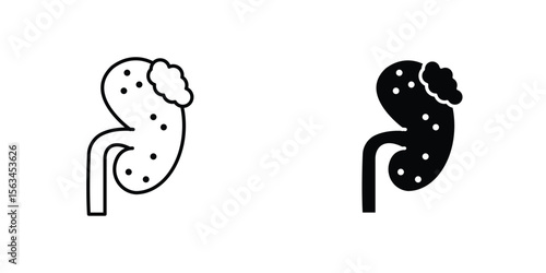 Kidney disease icon symbol logo graphic design element. EPS10