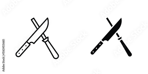 Knife sharpener icon symbol logo graphic design element. EPS10