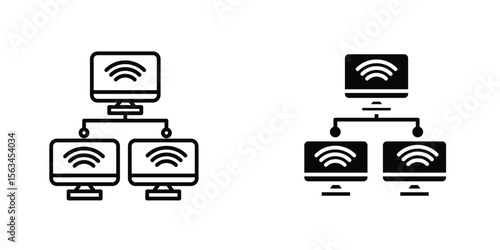 Local network icon symbol logo graphic design element. EPS10