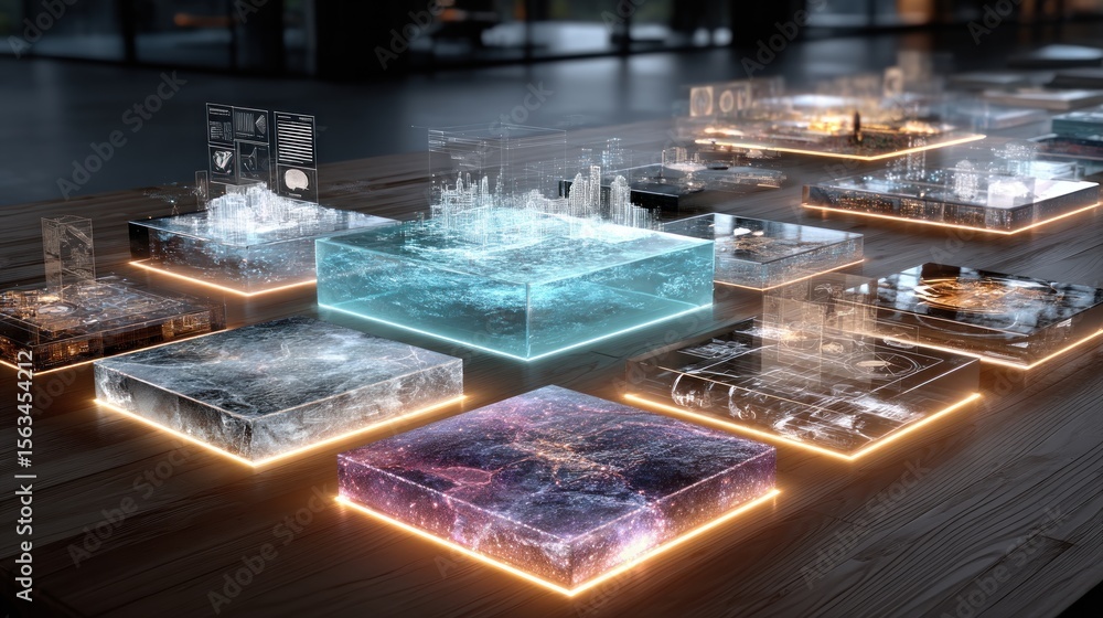 Obraz premium Digital Cityscapes: A Futuristic Visualization of Urban Data
