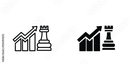 Marketing strategy icon symbol logo graphic design element. EPS10