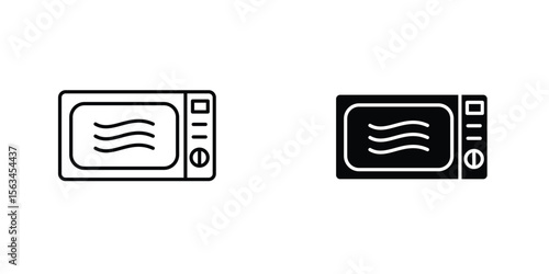 Microwave icon symbol logo graphic design element. EPS10