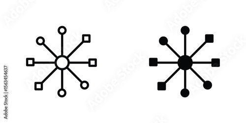 Multi channel icon symbol logo graphic design element. EPS10