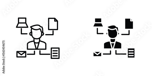 Multitask icon symbol logo graphic design element. EPS10