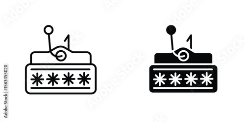 Password phishing icon symbol logo graphic design element. EPS10