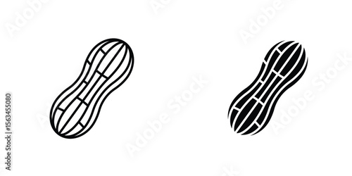 Peanut icon symbol logo graphic design element. EPS10