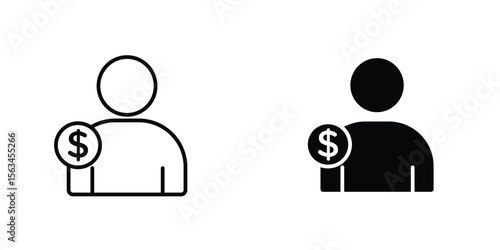 Personal loan icon symbol logo graphic design element. EPS10