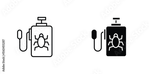 Pesticide icon symbol logo graphic design element. EPS10