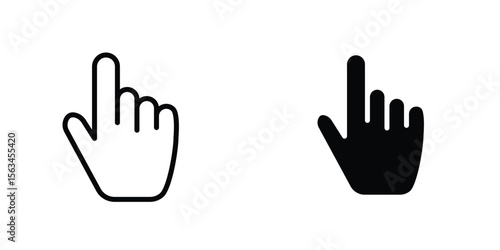 Pointing hand icon symbol logo graphic design element. EPS10