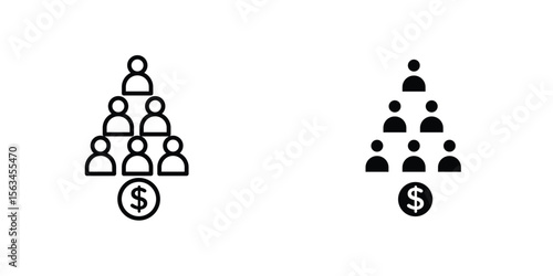 Ponzi scheme icon symbol logo graphic design element. EPS10
