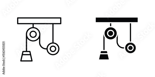 Pulley icon symbol logo graphic design element. EPS10