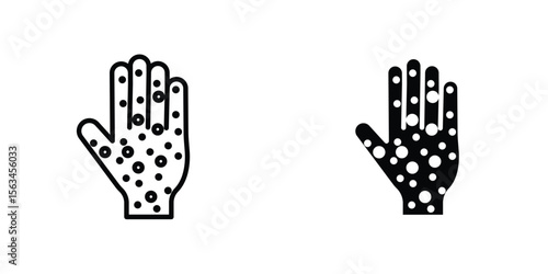 Rash hand icon symbol logo graphic design element. EPS10