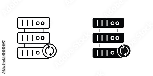 Real time data icon symbol logo graphic design element. EPS10