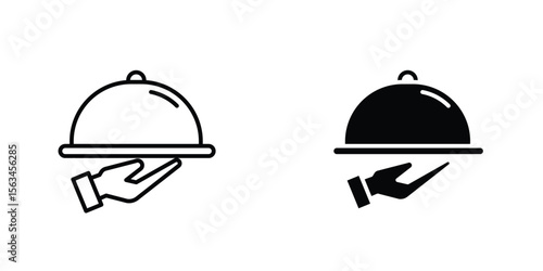 Restaurant Tray icon symbol logo graphic design element. EPS10