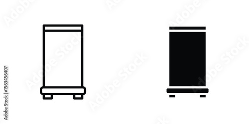 Roll up banners icon symbol logo graphic design element. EPS10