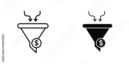 Sales funnel icon symbol logo graphic design element. EPS10