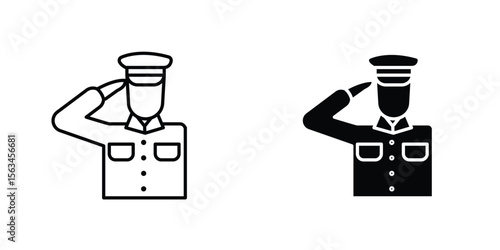 Salute icon symbol logo graphic design element. EPS10