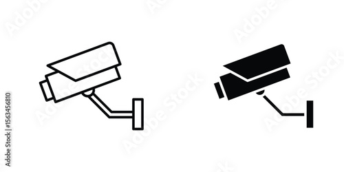 Security camera icon symbol logo graphic design element. EPS10