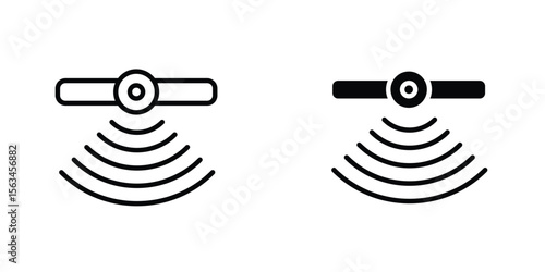 Sensor icon symbol logo graphic design element. EPS10