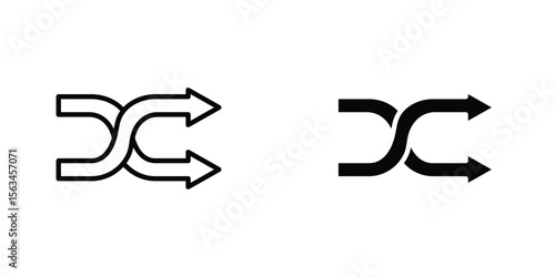 Shuffle icon symbol logo graphic design element. EPS10