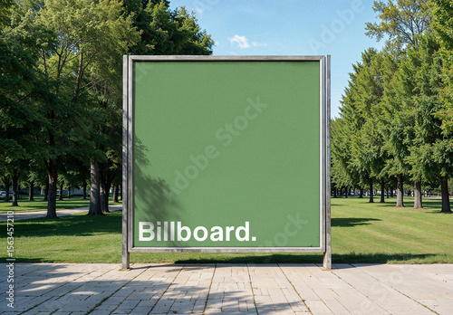 Outdoor Square Billboard Mockup