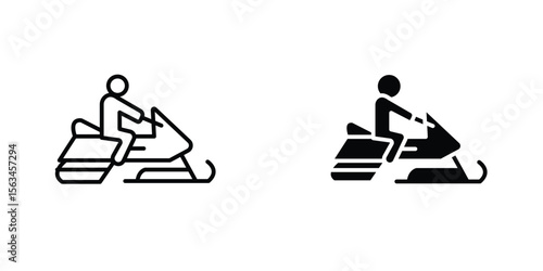 Snowmobile sport icon symbol logo graphic design element. EPS10