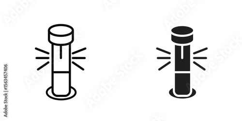 Solar Garden Light lamp icon symbol logo graphic design element. EPS10