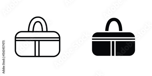 Sports bag icon symbol logo graphic design element. EPS10