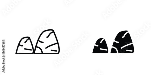Stone icon symbol logo graphic design element. EPS10
