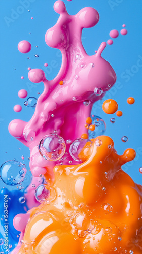 Colorful background art for mobile UI