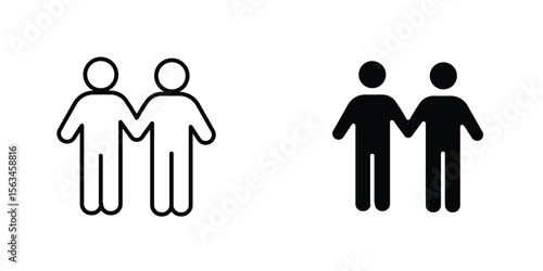 Twin icon symbol logo graphic design element. EPS10