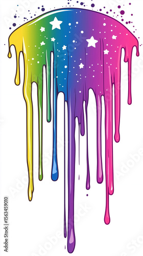 Abstract vertical paint image for designers