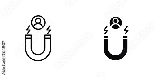 User engagement icon symbol logo graphic design element. EPS10