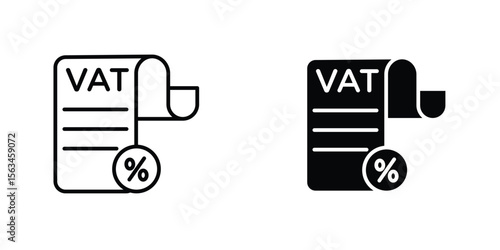 Value added tax VAT icon symbol logo graphic design element. EPS10