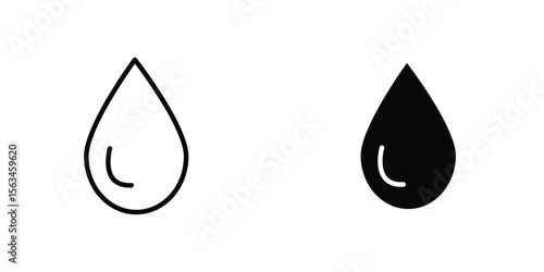 Water drop icon symbol logo graphic design element. EPS10